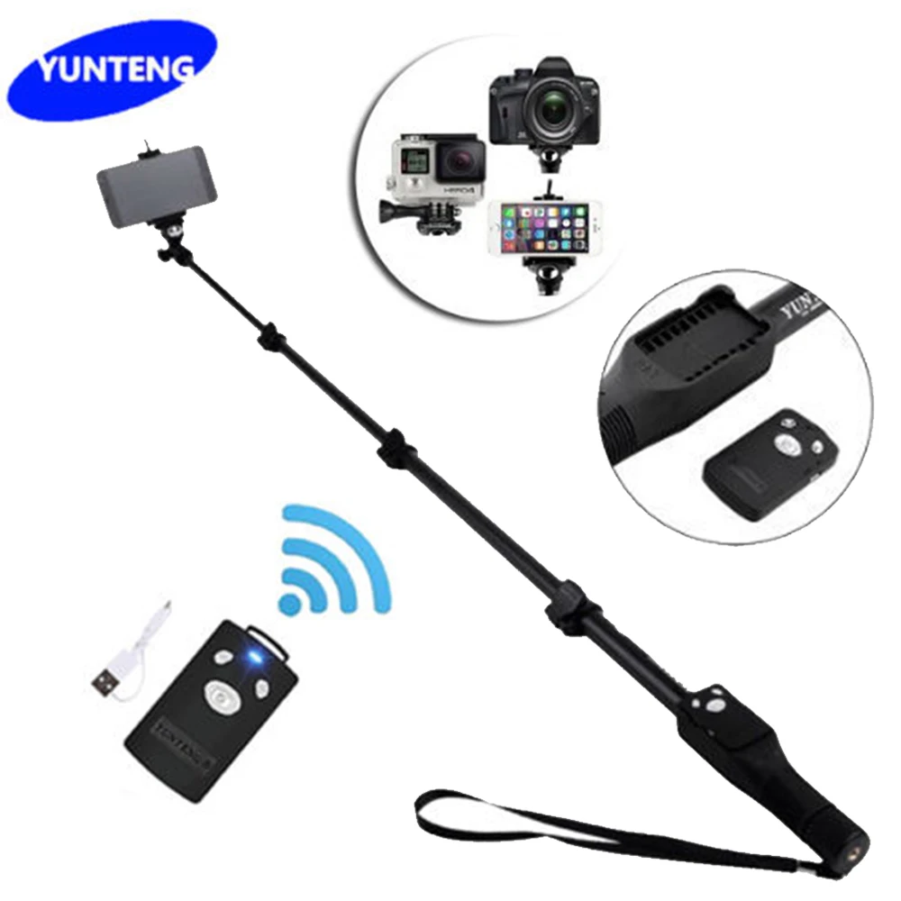 Для Gopro Dslr Камеры IOS Android Телефон Selfie Палка Yunteng 1288 Bluetooth Выдвижная Ручной Штатив Монопод Yt-1288 VS 188