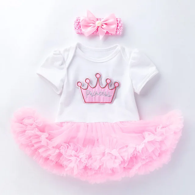 Розовая кружевная пачка для маленьких девочек платье на день рождения 1 и 2 лет