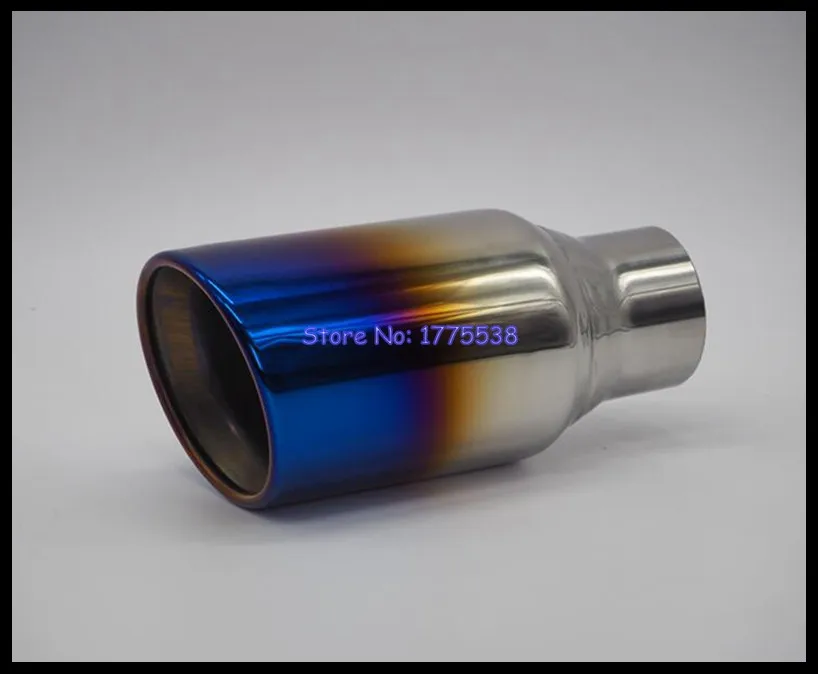 Stainless Steel Inlet 51mm(2&quot) Outlet 76mm(3&quot) Modified Racing Car Exhaust Muffler Tip End Pipe Tailpipe Double-Layer | Автомобили