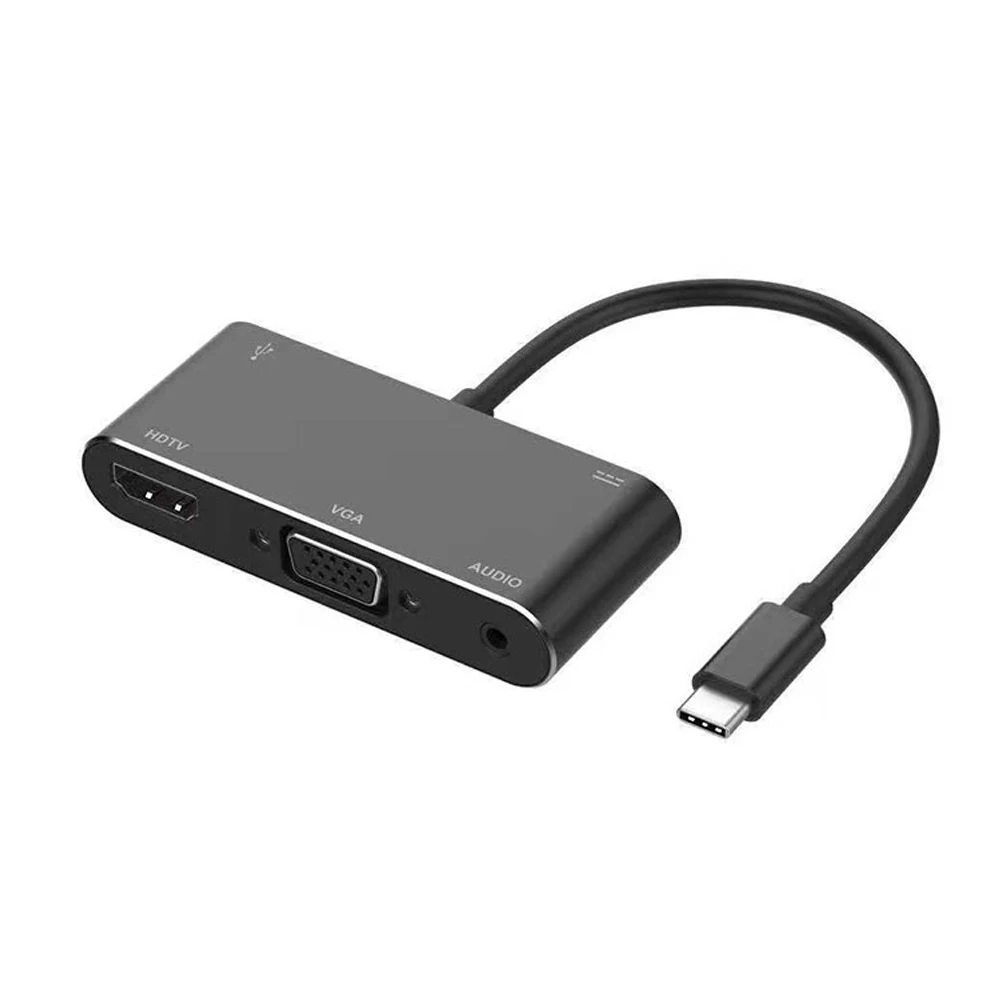 Фото Кабель-переходник с Type-C на HDMI/VGA/USB3.0HUB/PD/Audio Лампы и освещение Кабель-переходник с Type-C на HDMI/VGA/USB3.0HUB/PD/Audio Лампы и освещение