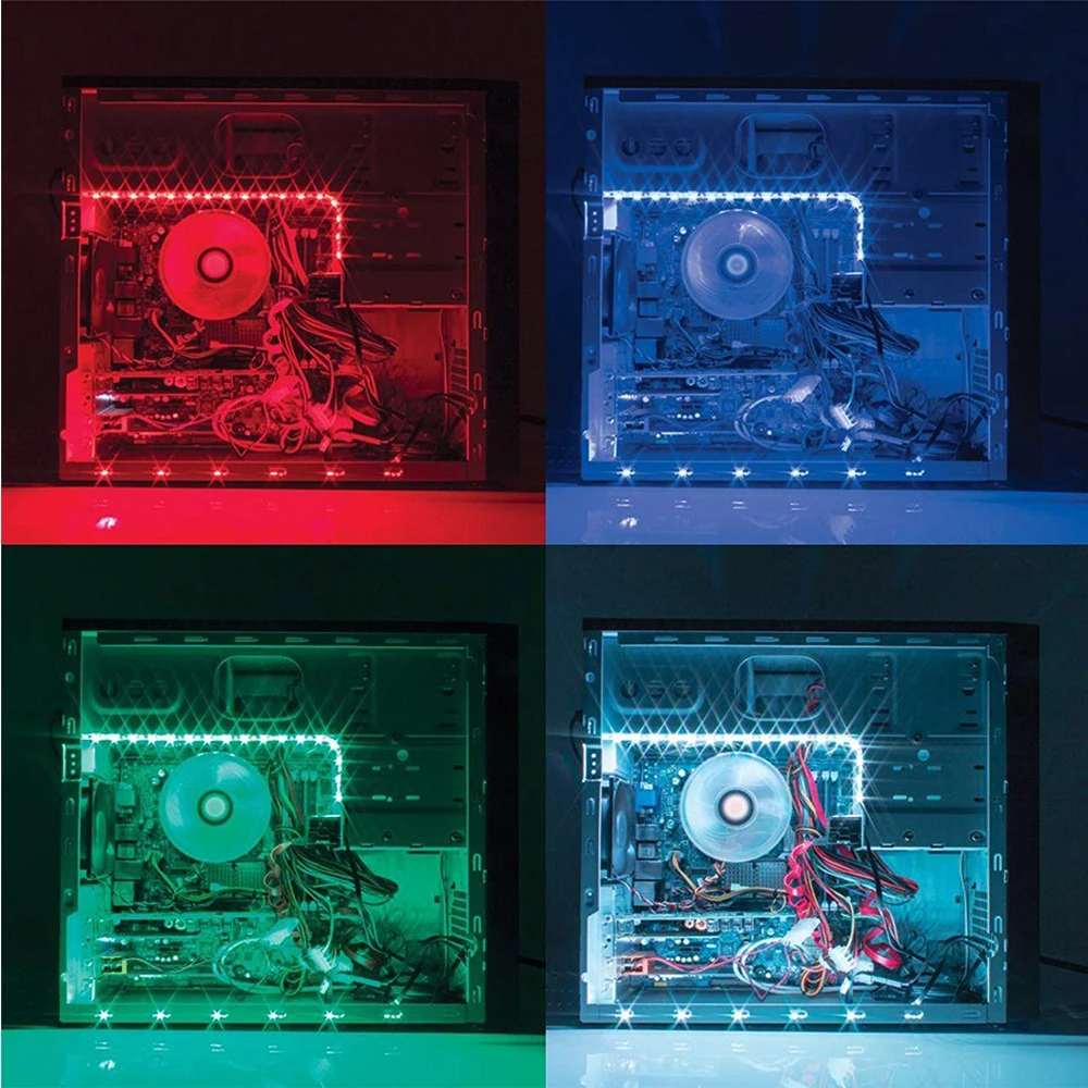 Светодиодный ночник RGB для игр светильник-полоска 4pin RGB-Header 12 В Управление по ПК