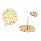 40 шт.лот, серьги-гвоздики из нержавеющей стали золотистого цвета, гипоаллергенные s-компоненты для изготовления