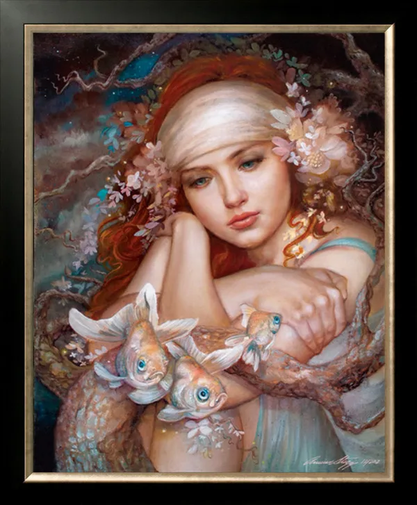 

Новая Алмазная мозаика, алмазная вышивка, бусины, золотая рыбка, красота, цветок, масло, бриллианты, вышивка крестиком, картина ручной работы...