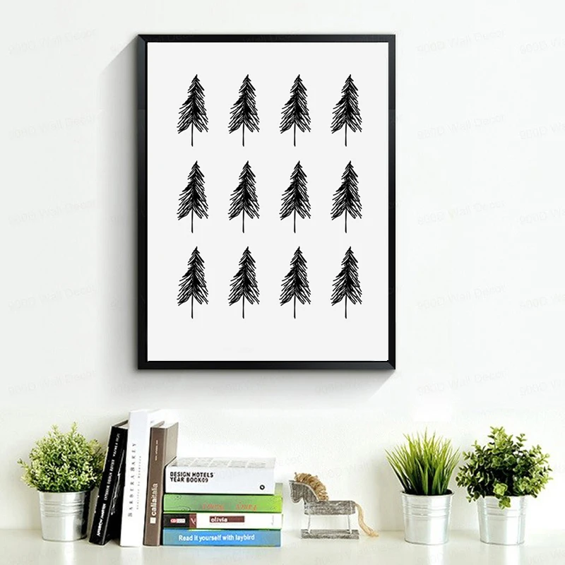 Скандинавские деревья Скандинавское минималистичное искусство датские узор