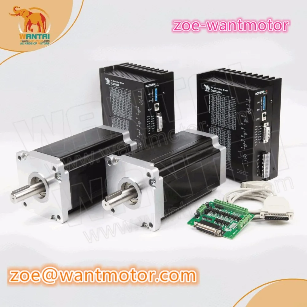 Мы свободны! Wantai ЧПУ комплект 2 оси Nema42 шаговый двигатель 110BYGH201 001 4200oz in и драйвер