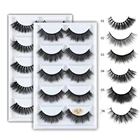 Накладные ресницы, норковые, натуральные, длинные, 5 пар