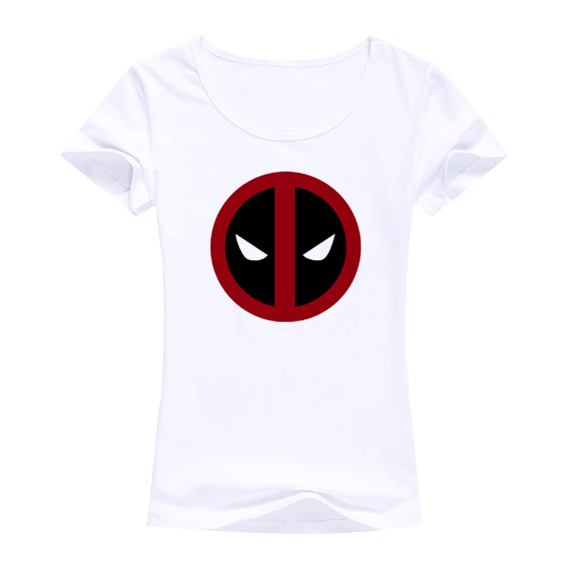Последняя Мода Горячая Фильм Дэдпул логотип футболка Женская Harajuku Повседневная