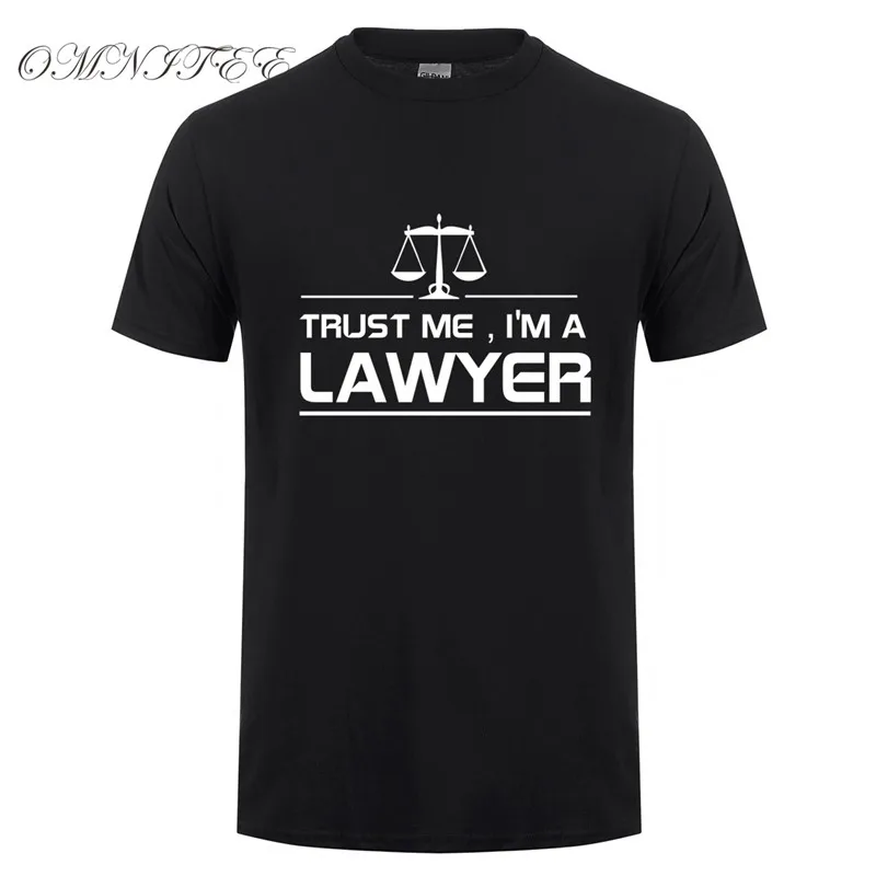 Omnitee новый летний Стиль поверь мне я юрист футболки для мужчин с коротким рукавом