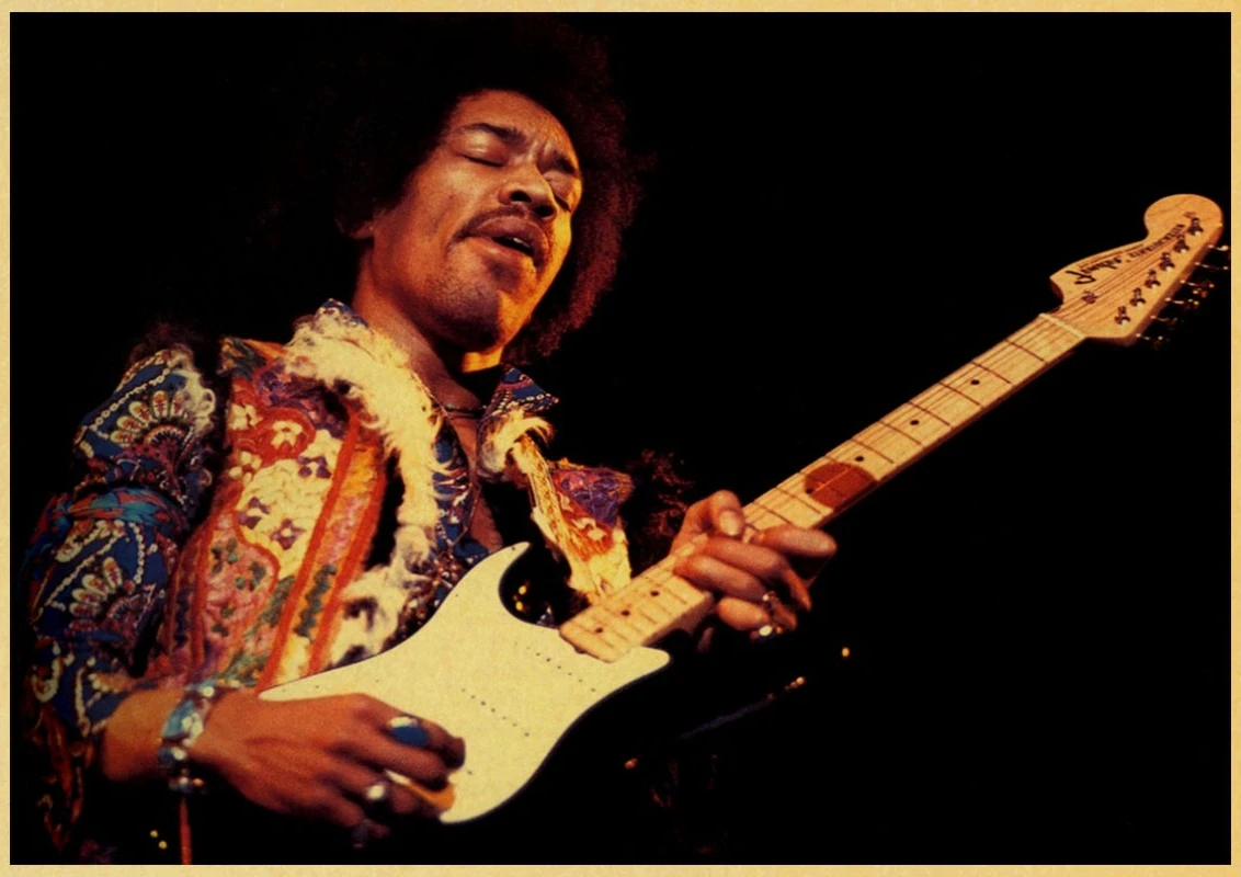 Джеймс Маршалл "Jimi" Hendrix декоративная живопись/Декор стен/Бар плакат/крафт-бумага/Ретро плакат