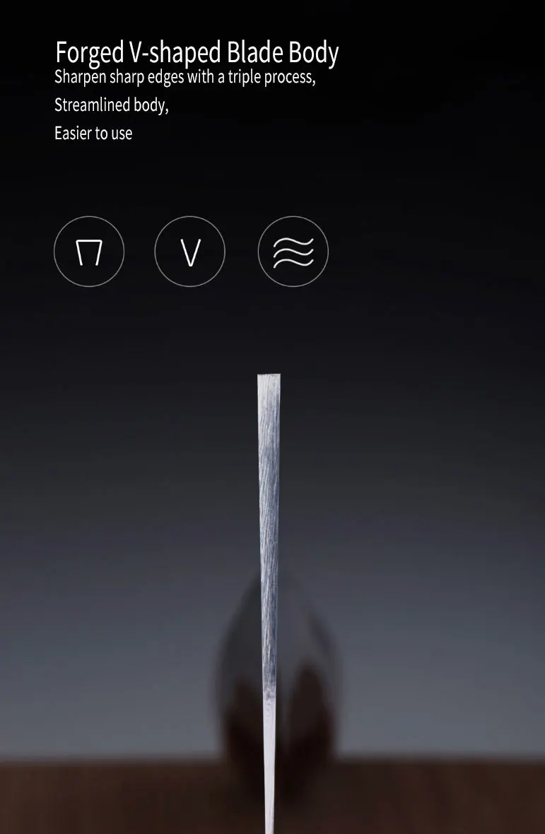 Xiaomi Mijia нож для мясника, кухонный нож из нержавеющей стали, Многофункциональное использование для домашней кухни или ресторана, умный пульт дистанционного управления
