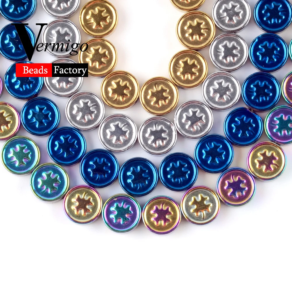 Бесплатная доставка 4x10 мм бисер из натурального камня золотого серебряного