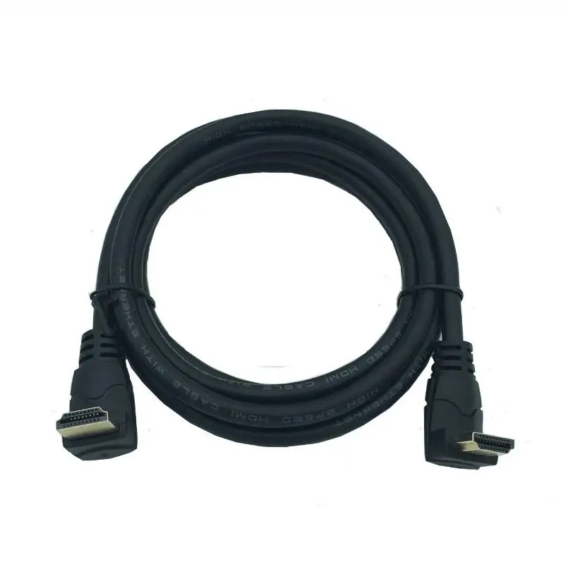 

1080P 4K*2K @60HZ HD-2.0 HDMI-compatible-Cable Male To Male Up To Down Angled High Speed For XBOX HDTV DVD Video 0.3M-1.8M