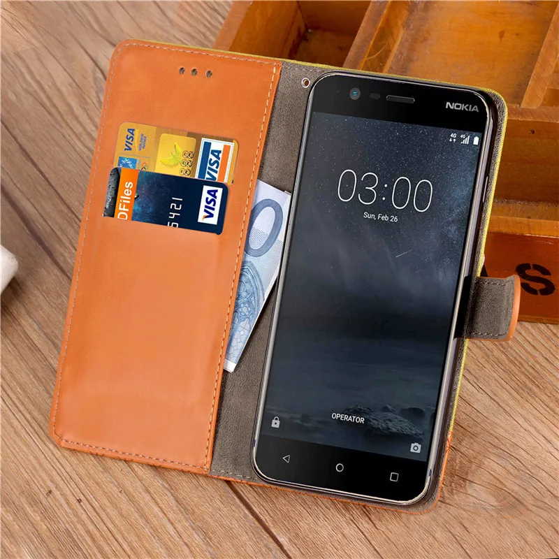 Книга чехол для Nokia 5 люкс Флип кожаный чехол-сумка телефона Силиконовая задняя
