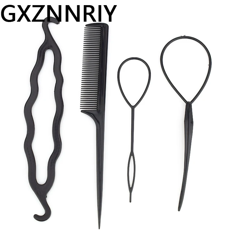 

Hair Clips for Women Accessories 4pcs/set Elastic Plastic DIY Styling Tools Pull Korean Fashion Hairclip Hair Combs Girls Gifts