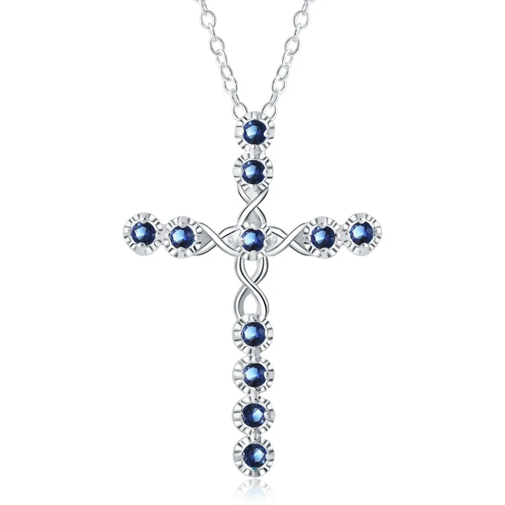 Новое поступление Лидер продаж Серебряный кулон для женщин цирсталь крест