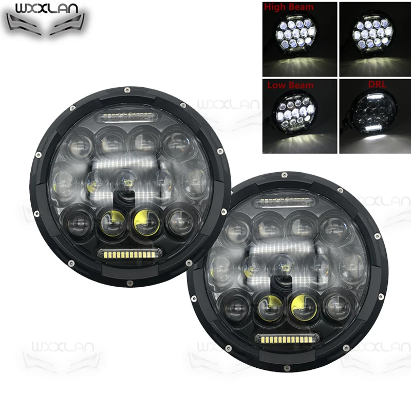 Wxxlan 2pcs 7inch DRL LED Headlamp Headlights Upgrade Light Kit for Beetle Classic One Pair 7&quot Led Headlight | Автомобили и