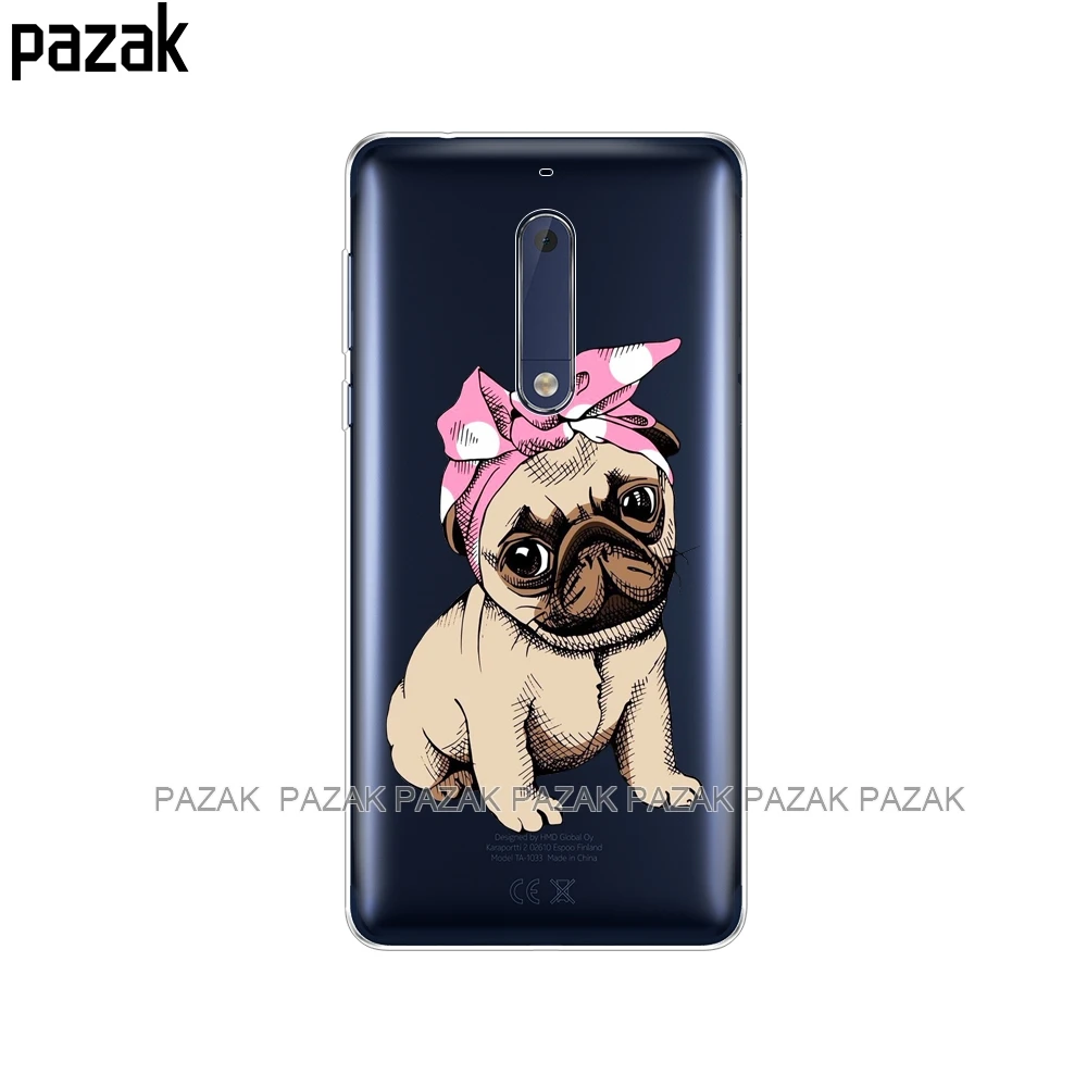 61455 Силиконовый чехол для Nokia 1, 2, 2,1, 3, 3,1, 5, 5,1 plus, чехол, мягкая задняя крышка из ТПУ для телефона, противоударный чехол, защитный бампер - Цвет: 61455