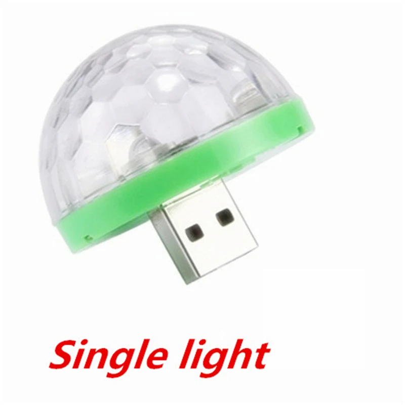 Дискотечные огни, мини USB красочные огни, самоходные хрустальные магические шары сценические огни, USB порт питания, хороший выбор