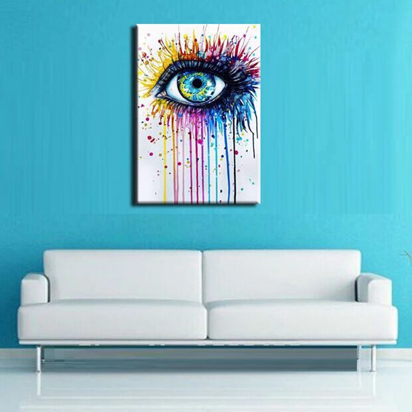 

oil painting hand-painted canvas Eyes close-up picture high quality Household adornment art Eyes abstract painting 168018