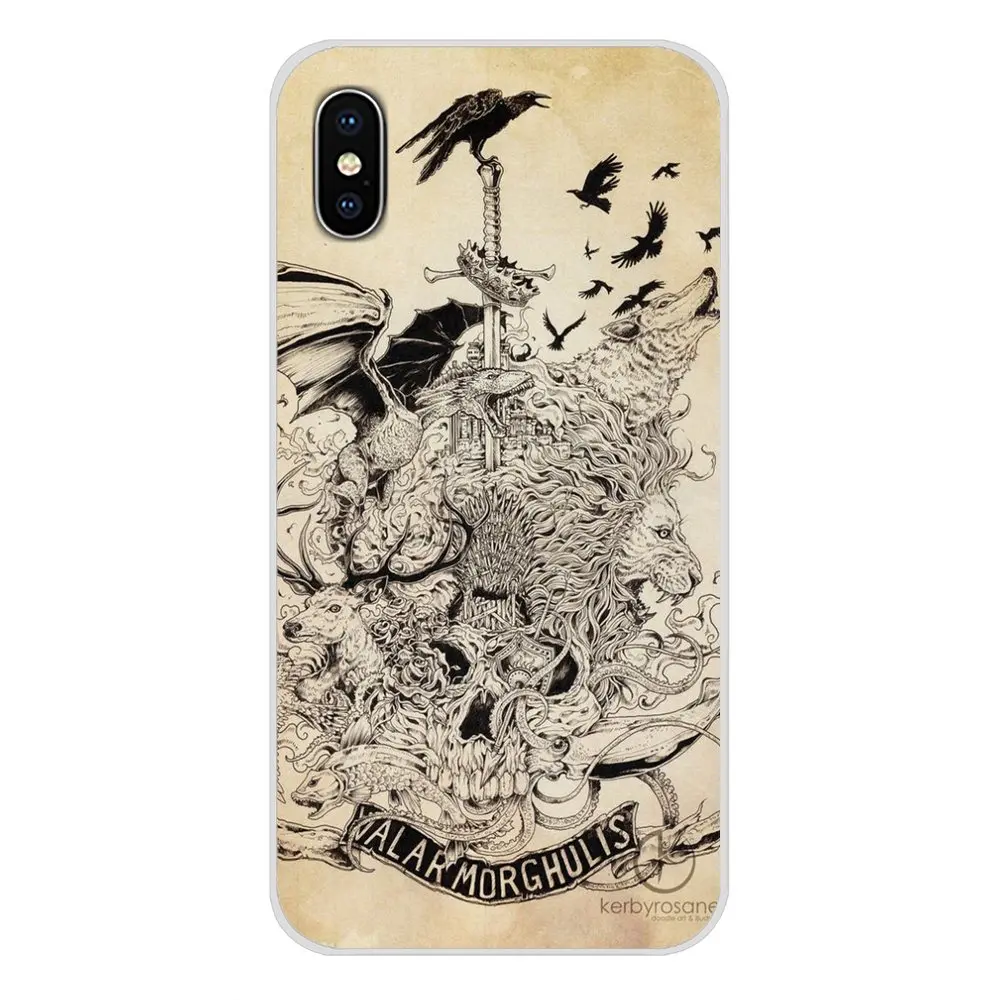 Мягкий ТПУ чехол HanHent Valar Morghulis Игра престолов для Nokia 2 3 5 6 8 9 230 3310 1 7 Plus LG Q6 X