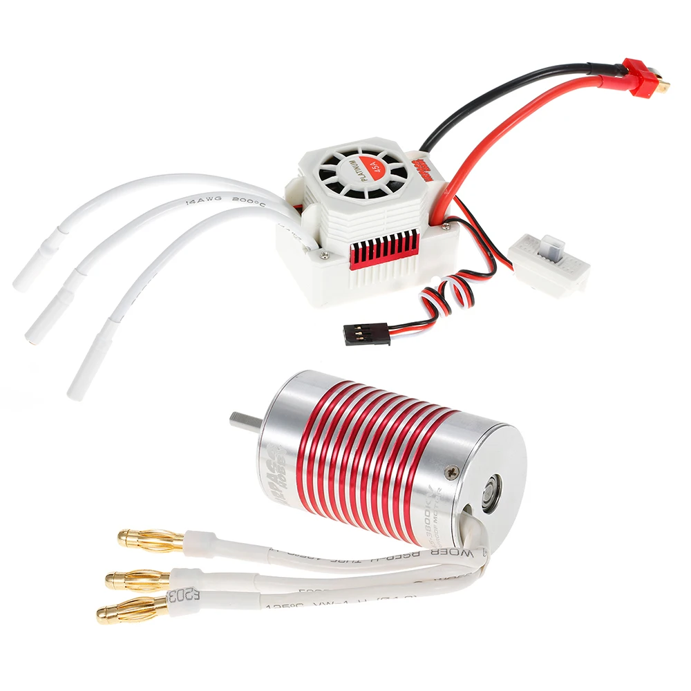 Водонепроницаемый бесщеточный двигатель 2845 3800KV 3100KV RC с 45A ESC для 1/14 1/12 Car Rock Crawler Truck