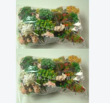 60PCS 30 шт./лот красочные HO N OO масштабные модели деревьев архитектурное здание Diorama поезд Зеленый пейзаж песок стол макет ABS пластик - Цвет: 60PCS