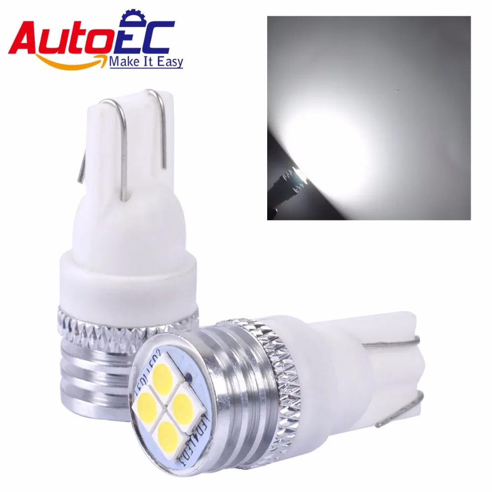 AutoEC 2x T10 3030 4 smd 194 168 W5W Светодиодная подсветка для заднего номерного