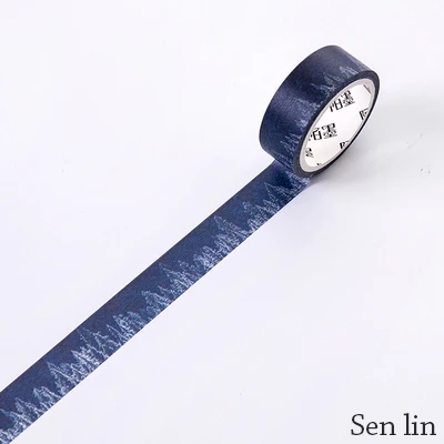 sen lin 15 мм* 5 м природа васи лента креативный Небесный ветер прозрачная Маскировочная Лента Скрапбукинг Декор Наклейка для дневника школы пуля журнал - Цвет: sen lin