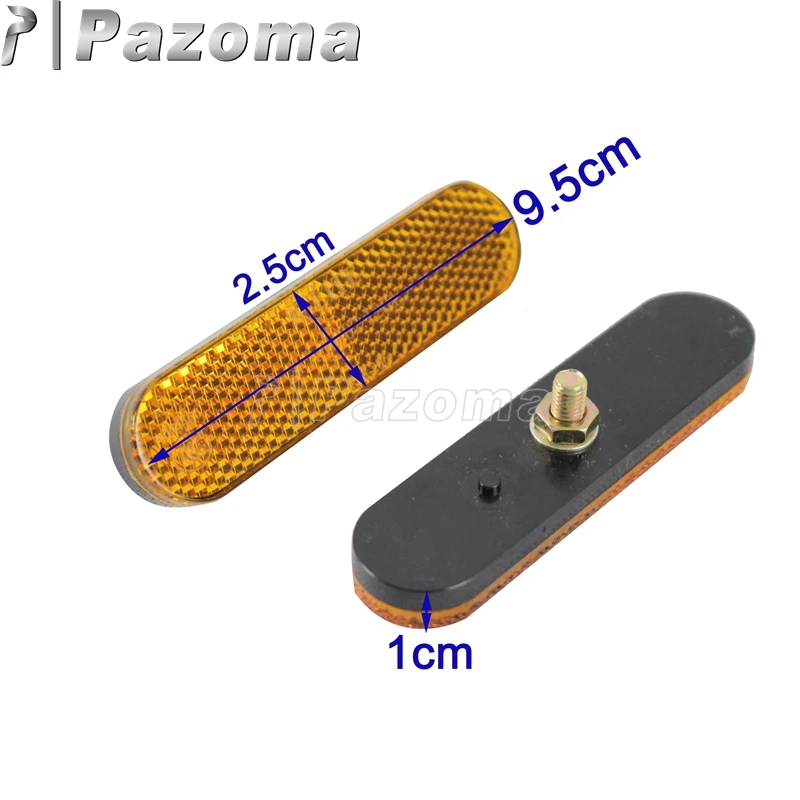 Pazoma Новинка 2 шт. пластиковые мотоциклетные красно желтые овальные безопасные