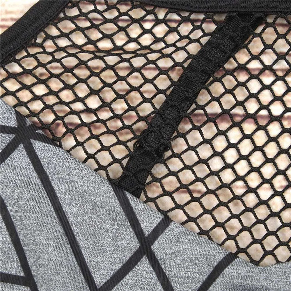 Женский сетчатый топ короткий с принтом для занятий в тренажерном зале|Майки| |