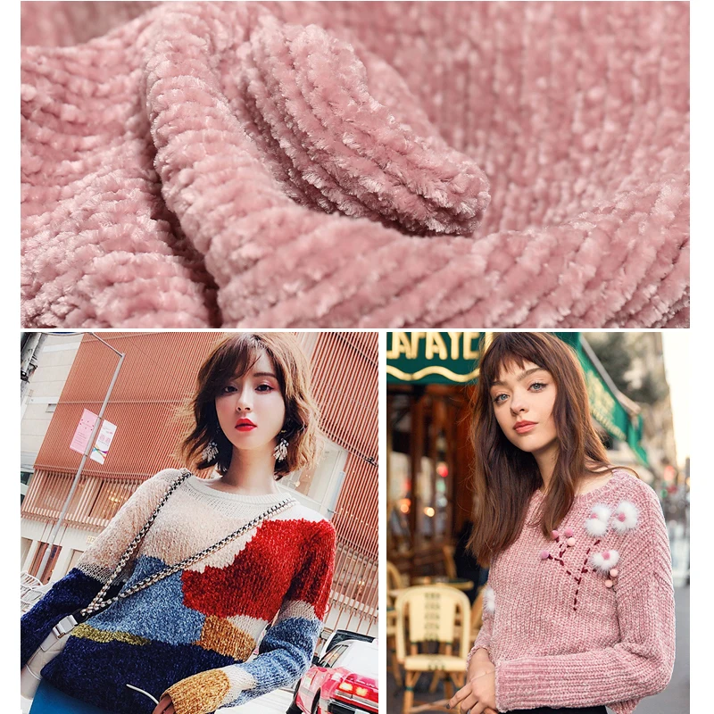 Новинка 2 шарика * 100 г Мягкая гладкая плюшевая синель пряжа для вязания толстая