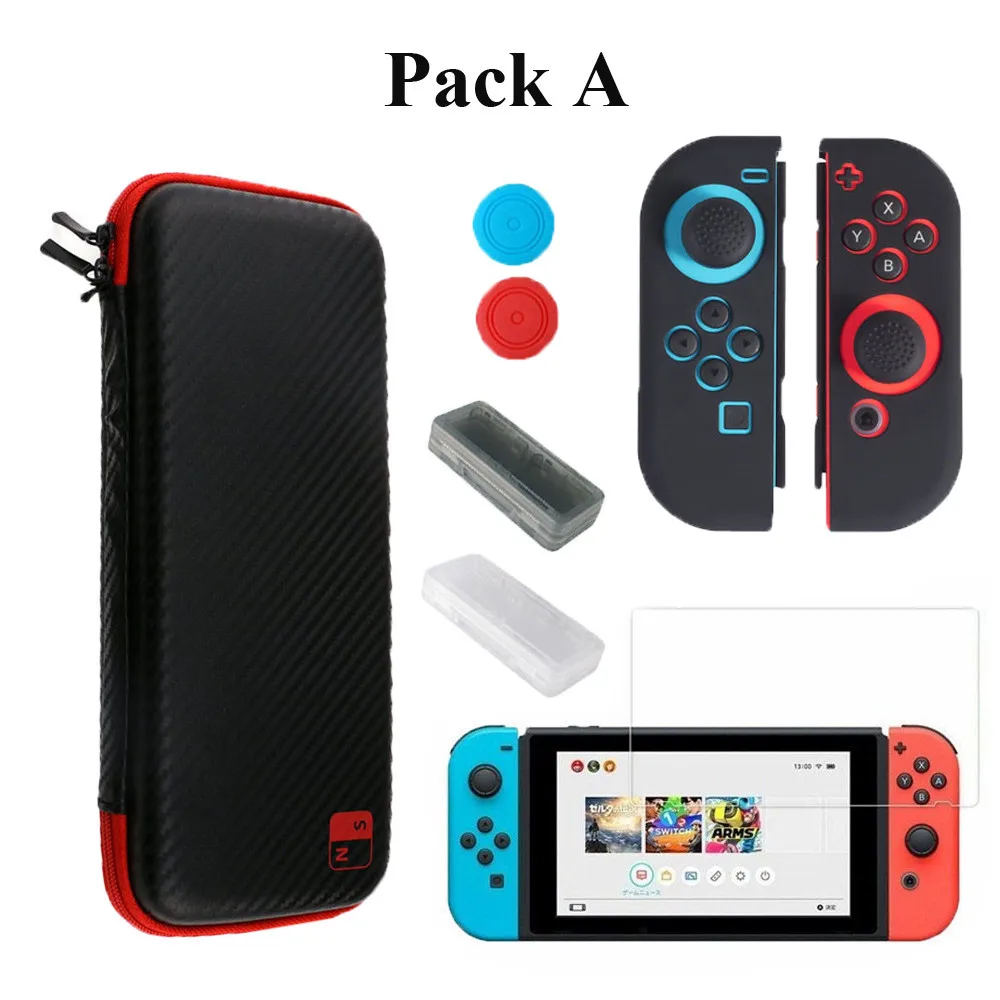 IVYUEEN чехол из углеродного волокна для kingd Switch NS сумка для хранения водонепроницаемая с силиконовой кожей для Joy Con крышка контроллера ручки