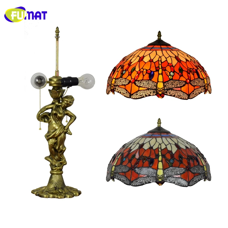 Настольная лампа FUMAT Tiffany Dragonfly креативная Витражная для домашнего декора
