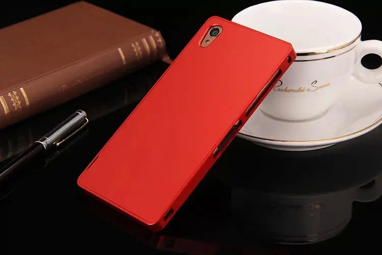 Красный Luphie fundas для sony xperia z3, жесткая рамка из алюминиевого сплава+ металлическая задняя крышка, чехол для sony xperia z3 D6603 D6633 - Цвет: Красный