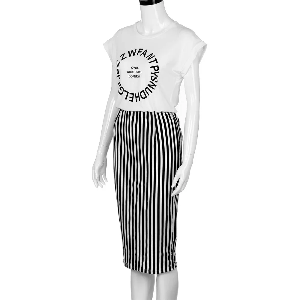 Женское летнее Полосатое повседневное вечернее платье с коротким рукавом