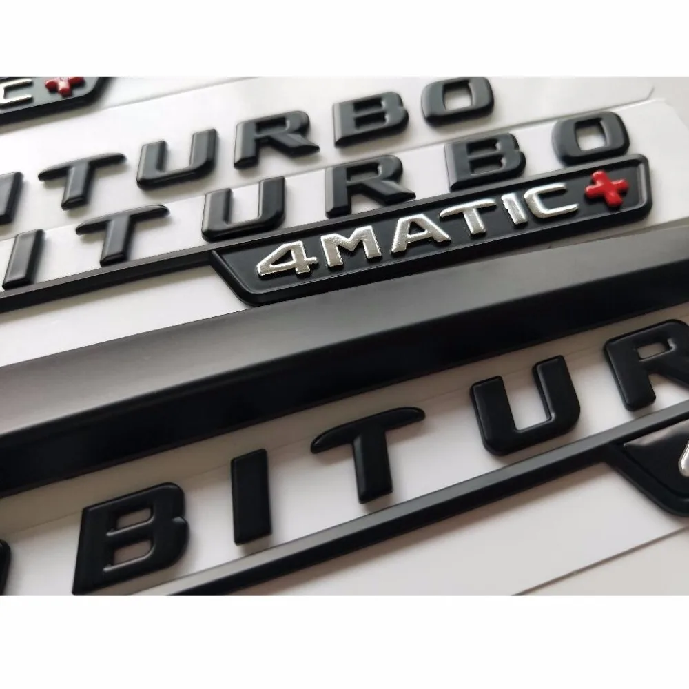 Черными буквенными принтами и E43 E53 E63 E63s V8 BITURBO 4matic+ крыло багажник автомобиля эмблемы для Mercedes Benz AMG W207 W211 W212 W213