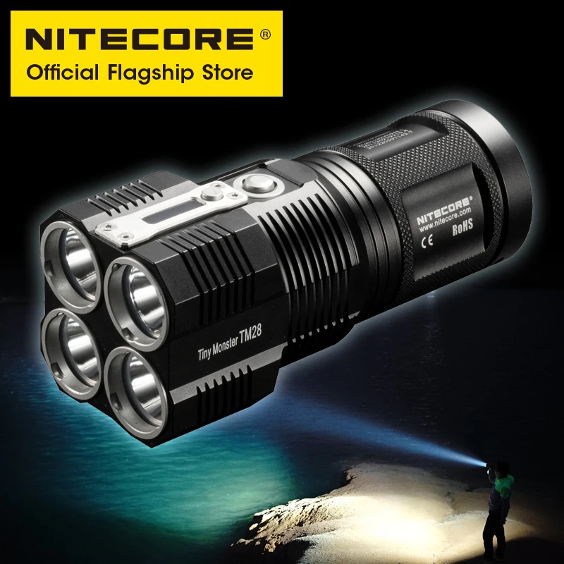 NITECORE TM28 O светильник вспышки 6000 люмен ультра яркая подсветка с Перезаряжаемые