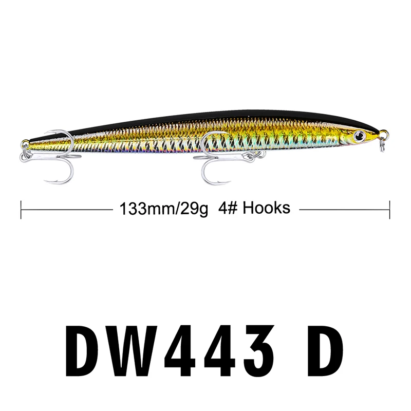 Color D 1 шт. Топ карандаш рыболовные приманки 13,3 см-5,2" /29g-1,02 oz 8 расцветок 4# крючки bkb бас приманки рыболовные снасти приманки - Цвет: Color D