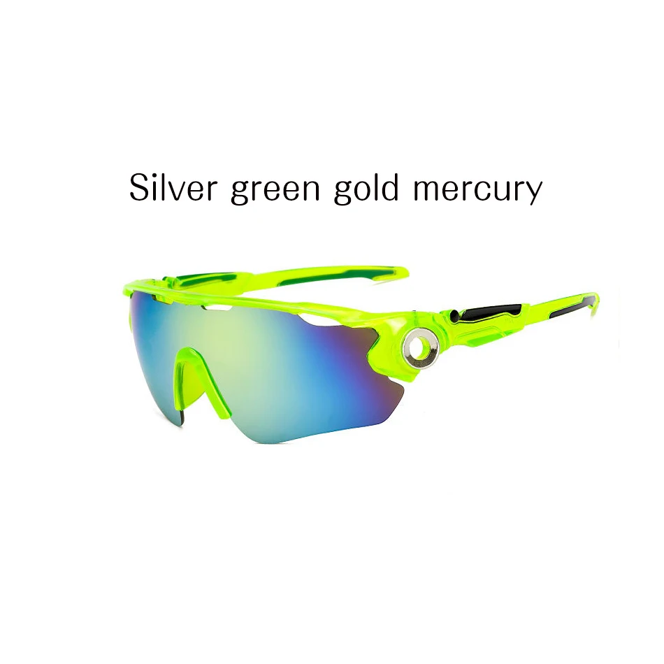 Silver Green Gold WorthWhile, спортивные очки для велосипеда, поляризационные солнцезащитные очки для велоспорта, UV400, для мужчин и женщин, для улицы, для горного велосипеда, для рыбалки, очки, солнцезащитные очки - Цвет: Silver Green Gold