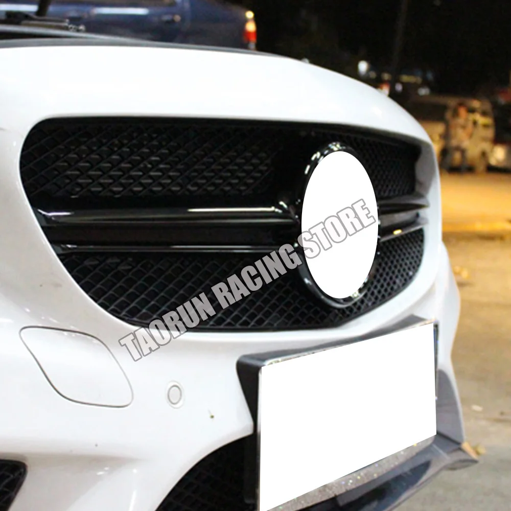 Для AMG Style W205 Черная передняя решетка гриля для Benz C180 C200 C220 C250 C300 спортивный бампер