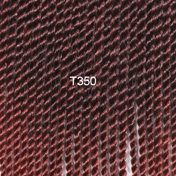 TOMO волосы 30 прядей 1" 16" 1" 20" 2" Синтетические Сенегальские скрученные волосы на крючках косички Омбре косички волосы для наращивания черный красный - Цвет: T1B/350