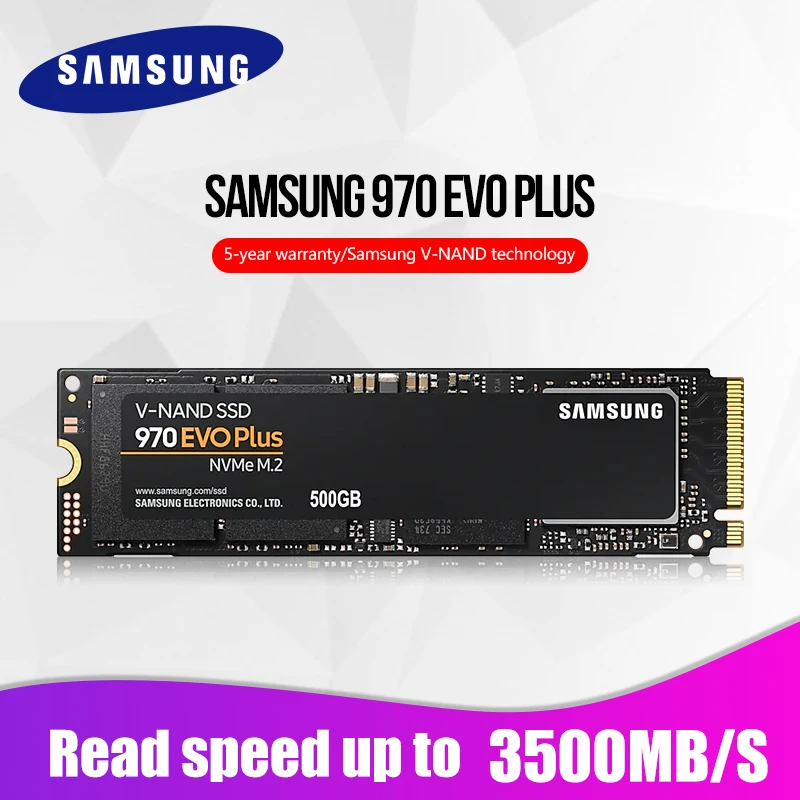 Samsung 970 EVO Plus SSD 250 ГБ NVMe M.2 2280 500 1 ТБ Внутренний твердотельный накопитель TLC PCIe 3 0x4
