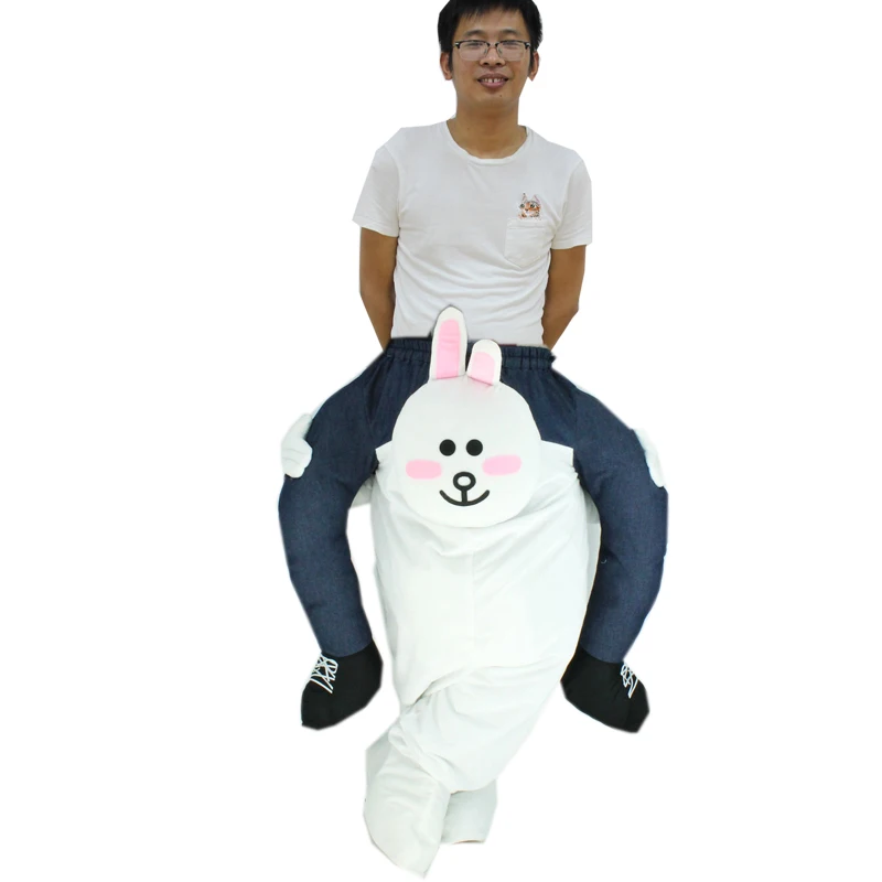 Костюм для взрослых унисекс Пасхальный кролик талисман мультяшный аниматор