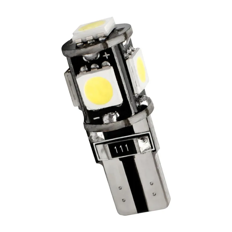 100 шт. оптовая продажа T10 5 светодиодов Предупреждение об ошибках Canbus W5W 194 5050 SMD