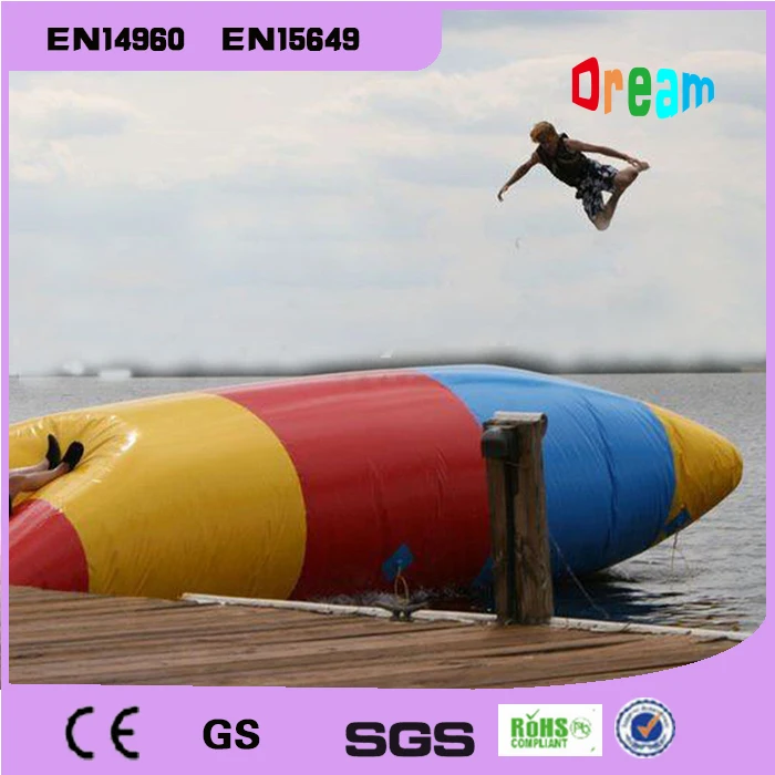 Free Shipping 6*2m 0.9mm PVC Inflatable Trampoline Water Pillo Blob Jump Jumping Bed On | Игрушки и хобби