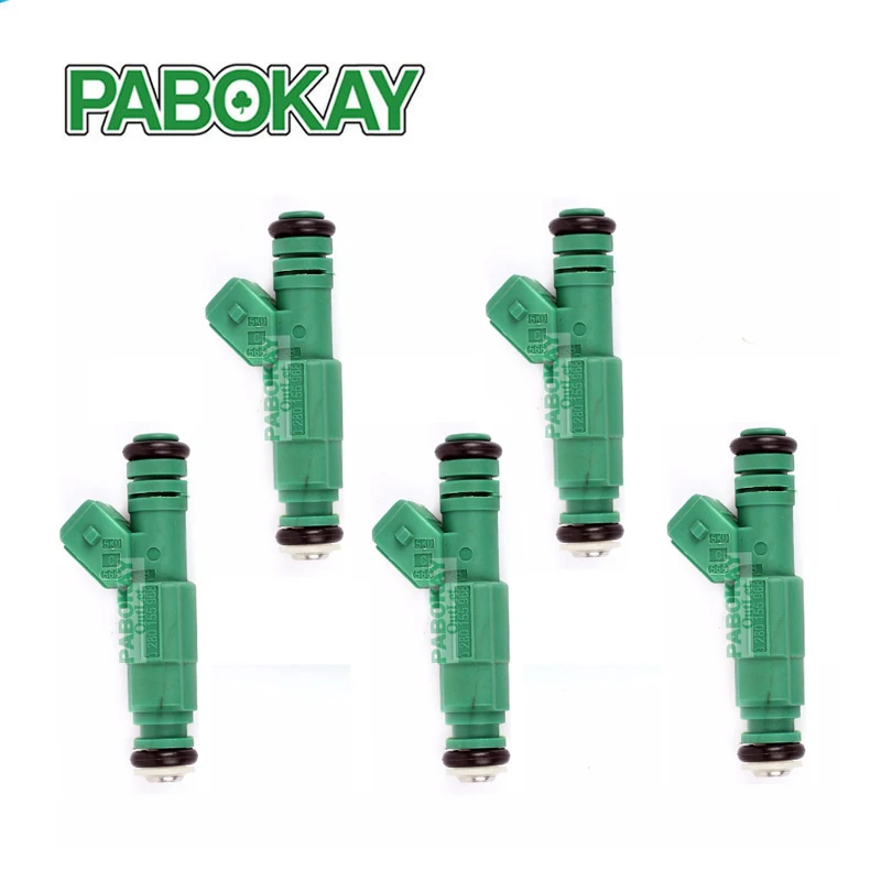 

Топливные форсунки, зеленые гигантские Топливные форсунки 42 фунтов/час, турбо 1,8 T 2,3 T 440cc 13586335 22853741 20923680 25920615 0280155968, 5 шт.