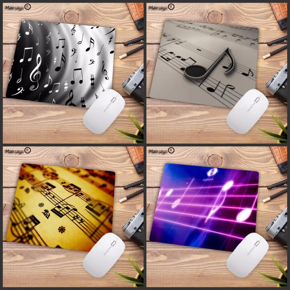 

Mairuige Music Notes Natural Rubber Cloth Home Office Game Gaming Speed Mouse Pad Thick 2mm Durable Beautiful 18x22cm 20x25cm