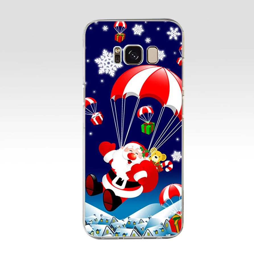 145 Z счастливый Рождественский из ТПУ Мягкий силиконовый чехол для samsung Galaxy s6 s7 edge S9 S8 S10 Plus чехол для телефона Capa Capinha