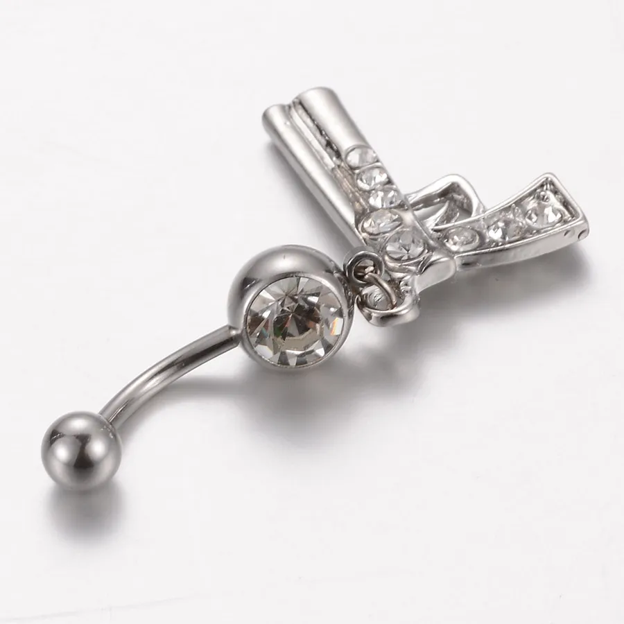 1 шт. модное кольцо из нержавеющей стали для живота Кристальный пупок