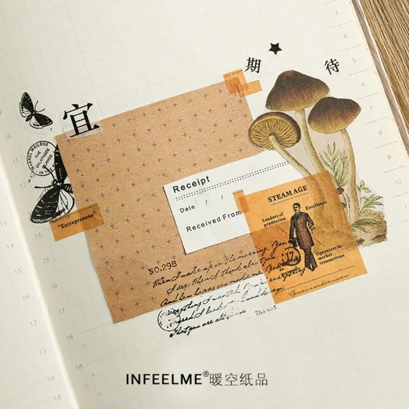 Винтажные розы растения стихи мини бумажный декоративный стикер Diy альбом печать